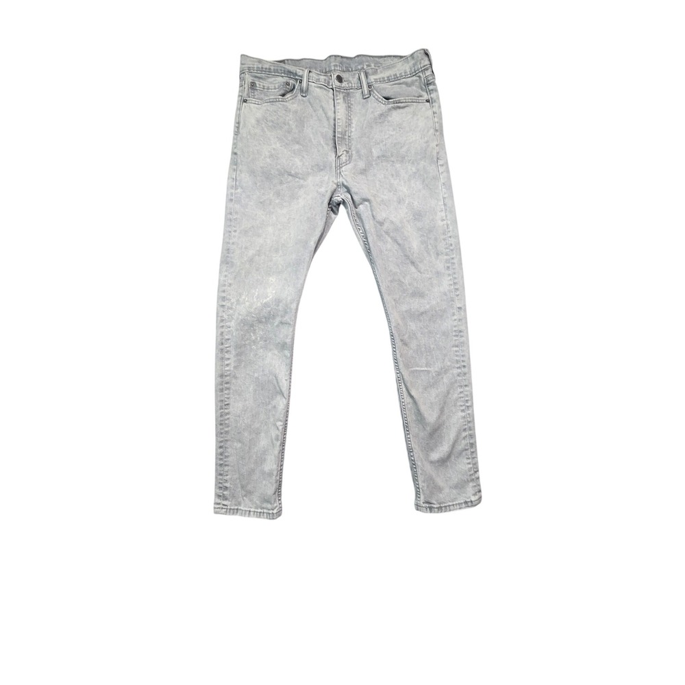 Levis 510 Skinny Jeans Mens 36 Gray Acid Wash Stretch Denim Grunge Skater Flaw